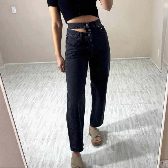 AGOLDE Broken Waistband Straight Leg Jeans - Picture 7 of 10